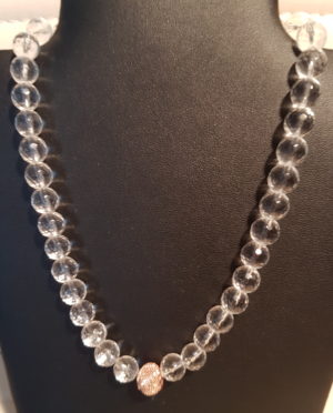 Halskette Bergkristall, facettiert