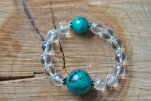 Chrysokoll & Bergkristall