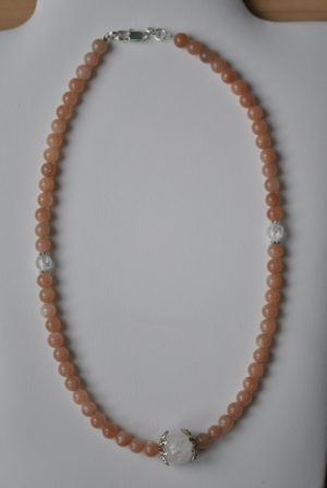 Sonnenstein und Bergkristall / Halskette