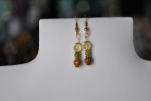 Jade, Elefantenhaut Jaspis, Citrin / Ohrringe