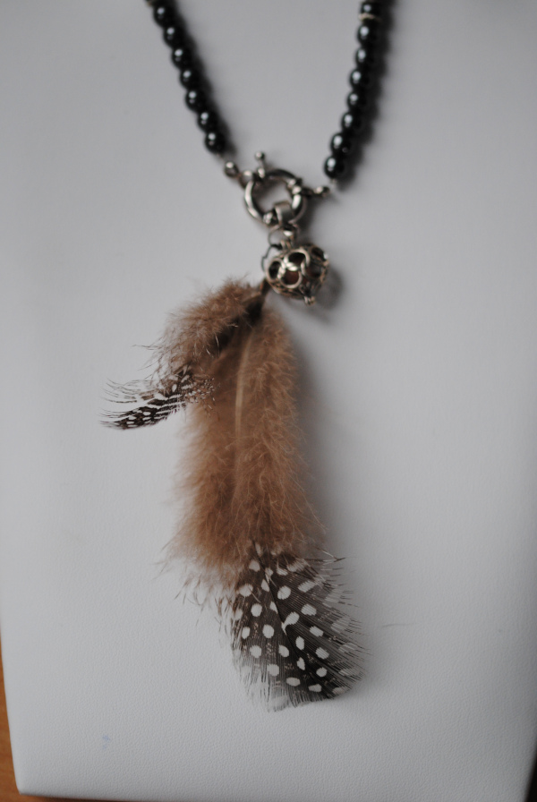 Lange Halskette aus Hämatit – Bild 4