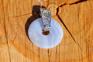 Chalcedon blau gebändert "Chalcedonachat"