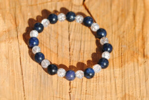 Dumortierit "Take easy" Stein & Irisbergkristall