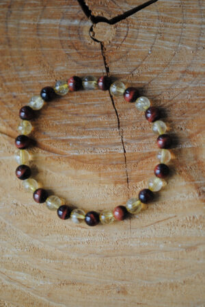 Tigerauge rot mit Citrin